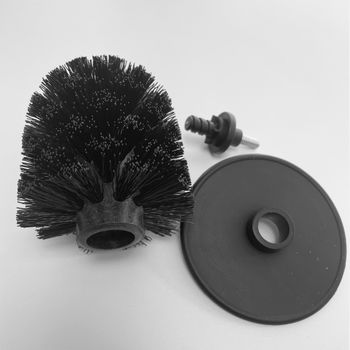 Esbada børstehode med nylonbust Ø75, sort