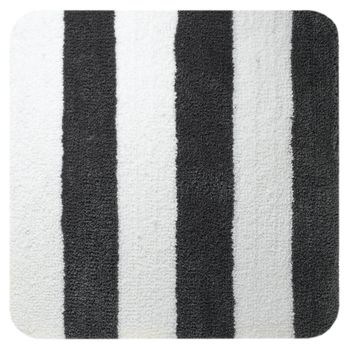 Linje badematte 60x60 grå