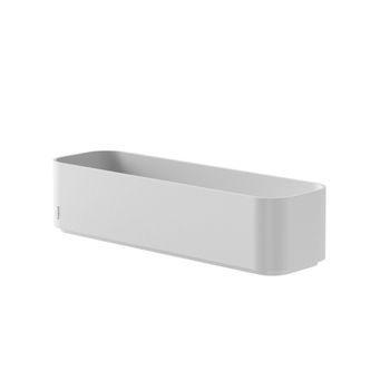 2-Store dusjkurv vegghengt 35cm, matt hvit 