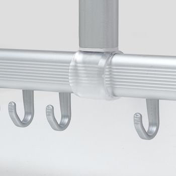 Easyroll forhengskinne med kroker, matt aluminium