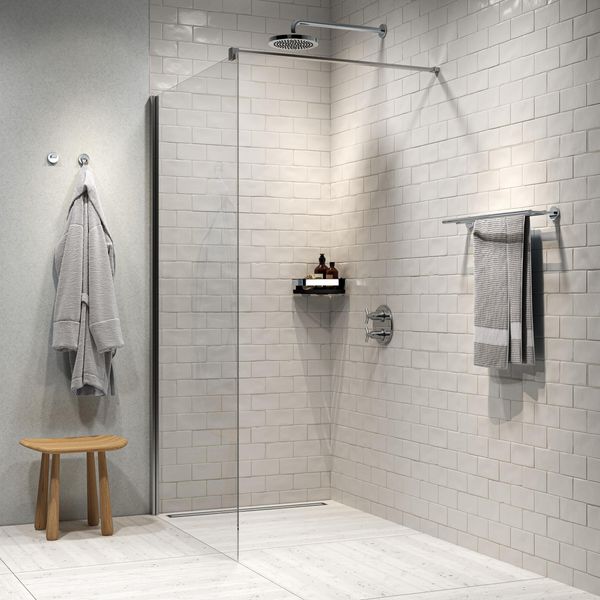 Noon dusjkurv hjørne krom