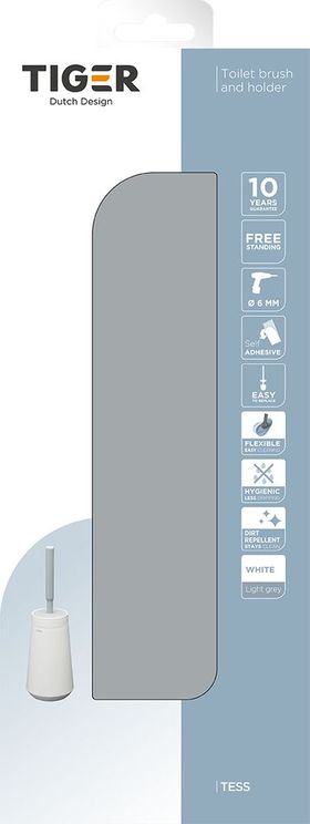 Tess toalettbørste hvit, frittst/vegg