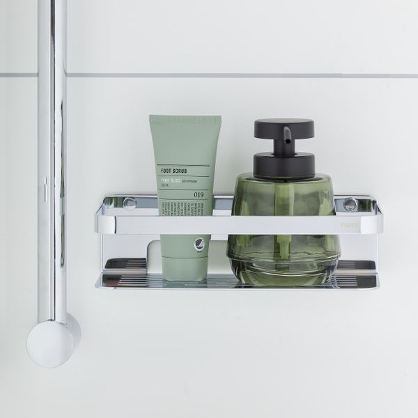 Caddy dusjkurv blankpolert rektangulær liten