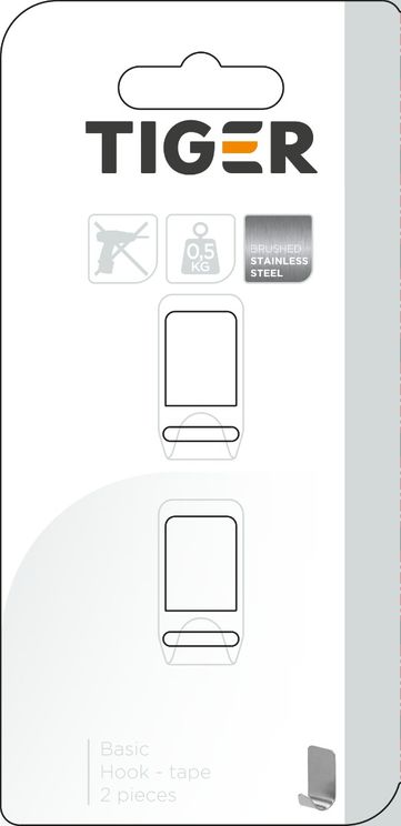 Basic krok mattbørstet 2stk