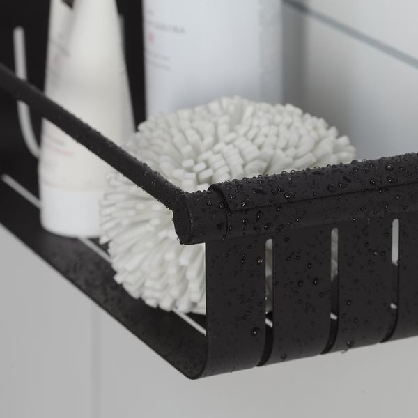 Boston dusjkurv rektangulær matt sort