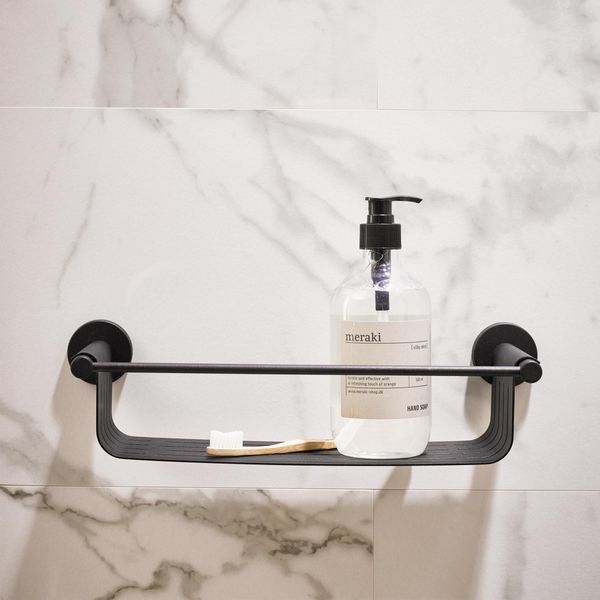 Boston dusjkurv rektangulær matt sort