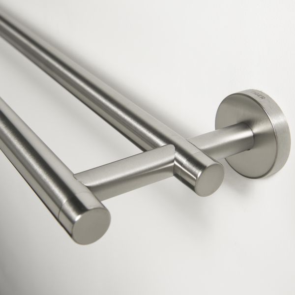 Boston håndklestang dobbel matt børstet