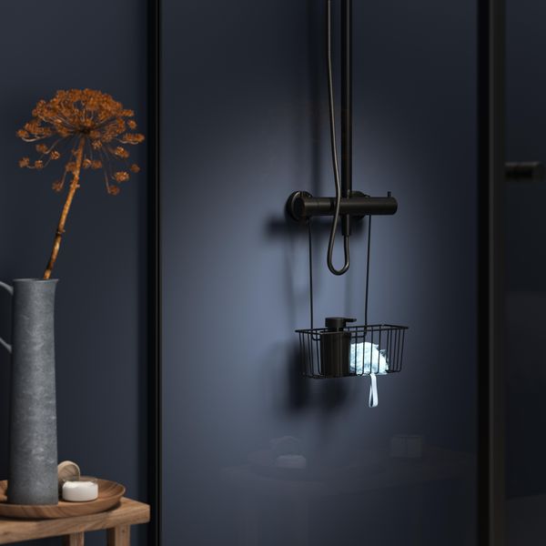 String dusjkurv enkel sort