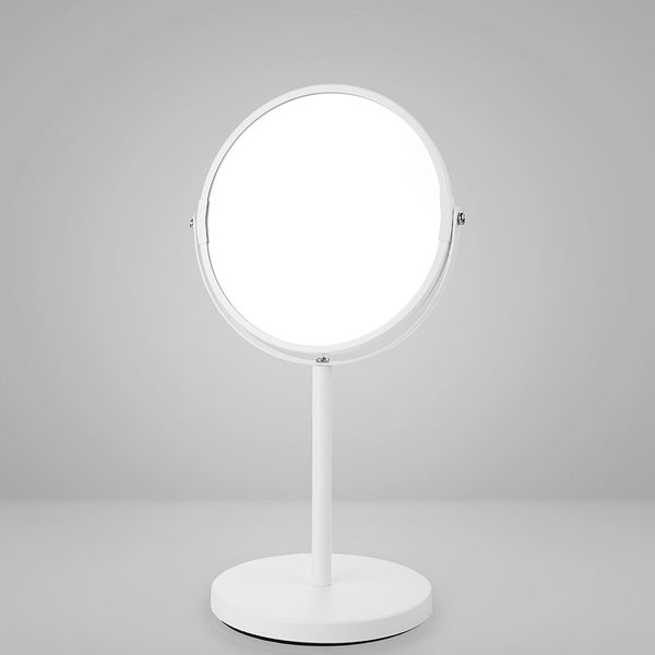 Duschy 2-sidig speil matt hvit