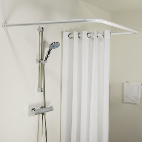 Seallux dusjforhengstang kombi hvit