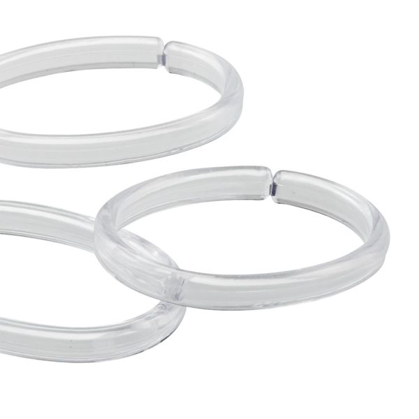 Clips dusjforhengsringer transparent - 12stk