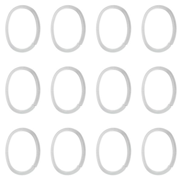 Clips dusjforhengsringer transparent - 12stk