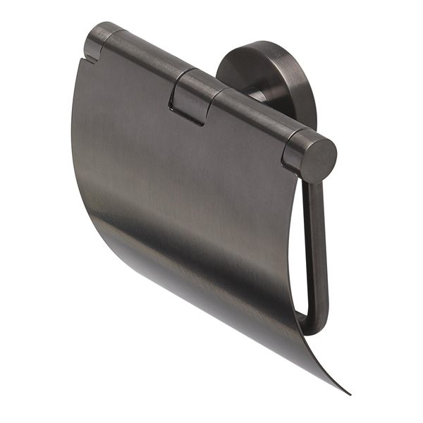 Nemox toalettrullholder med lokk gun metal