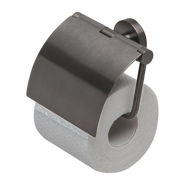 Nemox toalettrullholder med lokk gun metal