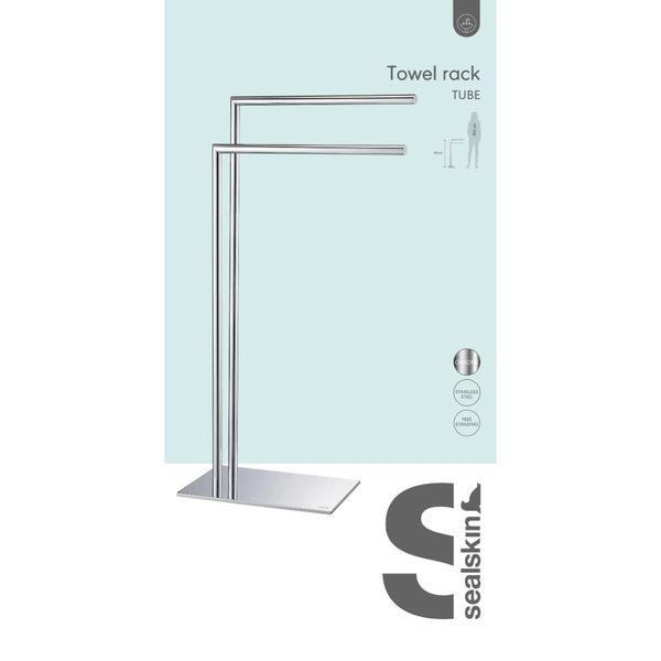 Tube håndklestativ 2-armet krom