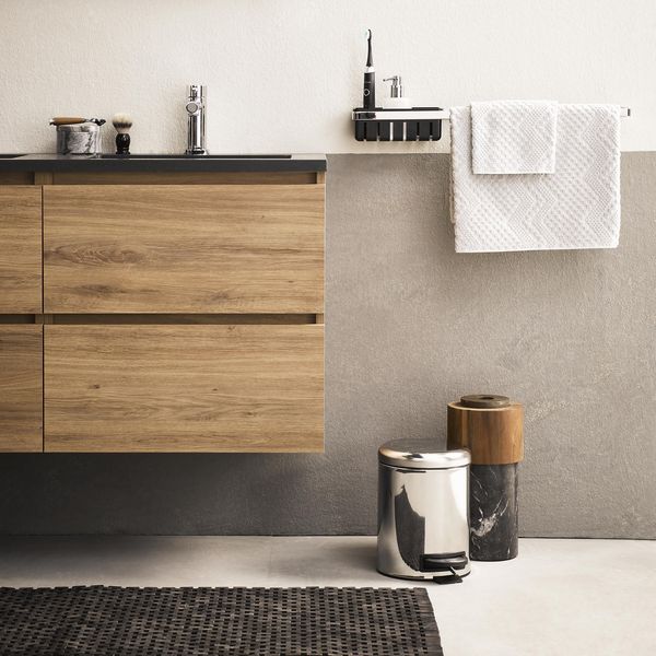 Woodblock badematte 52x90 Teak Sort