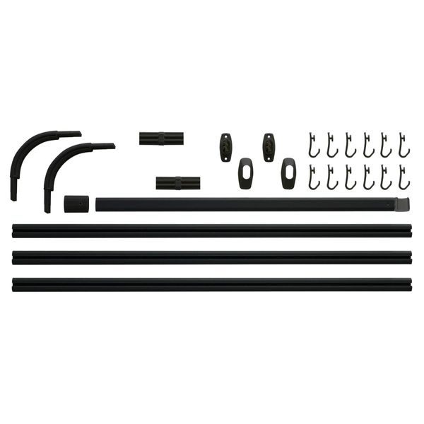 Easyroll dusjforhengskinne m/kroker sort