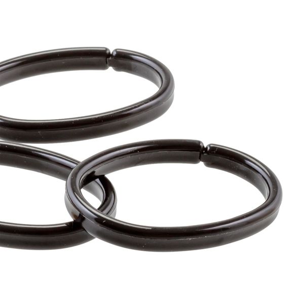 Clips dusjforhengsringer sort - 12stk