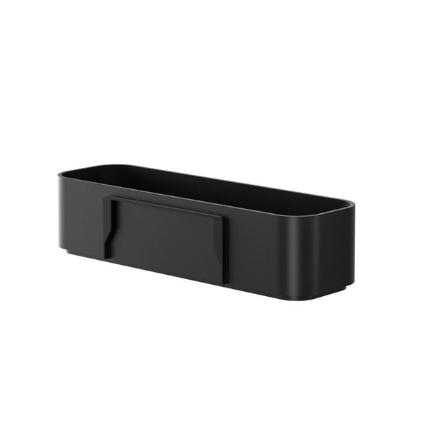 2-Store dusjkurv vegghengt 35cm, matt sort