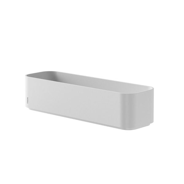 2-Store dusjkurv vegghengt 35cm, matt hvit 