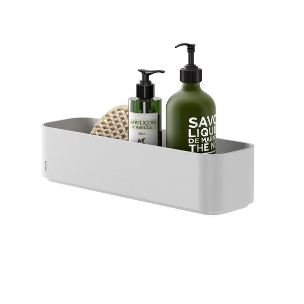 2-Store dusjkurv vegghengt 35cm, matt hvit 
