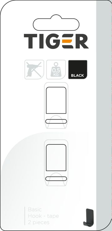 Basic krok matt sort 2stk