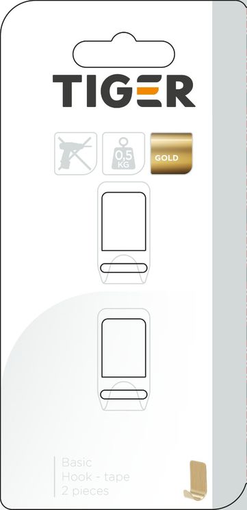 Basic krok børstet gull 2stk