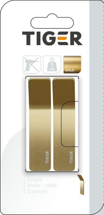 Single krok børstet gull 2stk