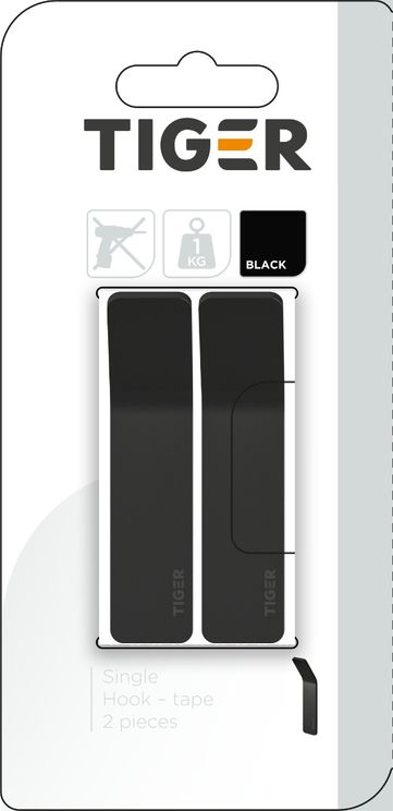 Single krok matt sort 2stk