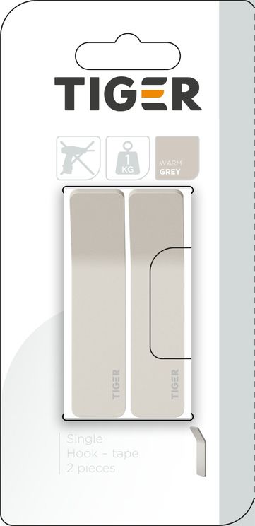 Single krok gråbeige 2stk