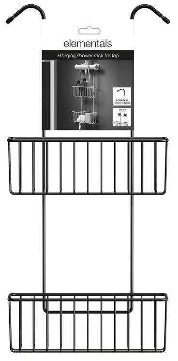 Dusjkurv dobbel for armatur sort