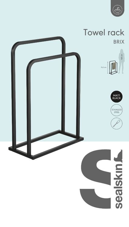 Brix håndklestativ sort