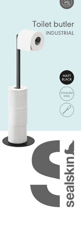 Industrial 2i1 toalettrullholder sort