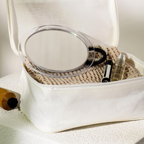 Sminkespeil med 10X forstørrelse