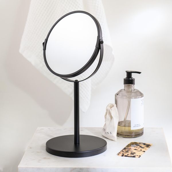 Industrial 2-sidig bordspeil matt sort