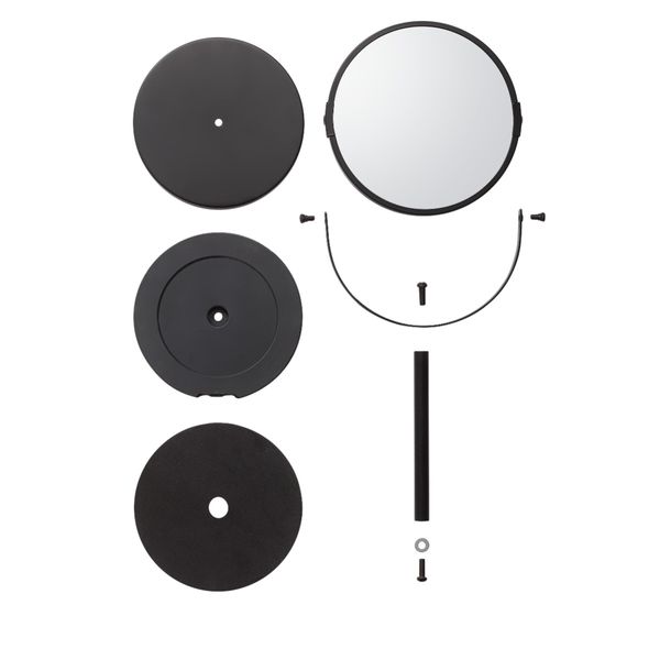 Industrial 2-sidig bordspeil matt sort