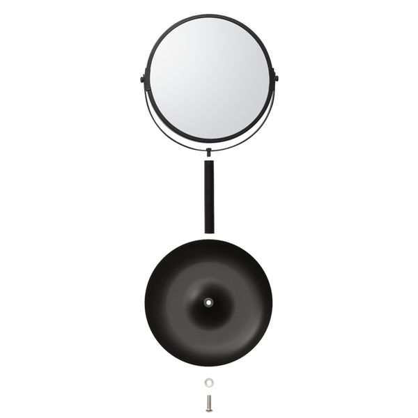 Brix 2-sidig bordspeil matt sort