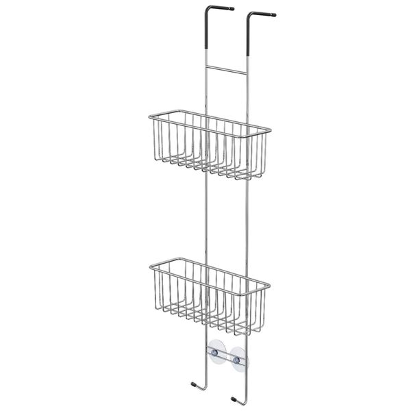 Dusjkurv dobbel for dusjvegg krom