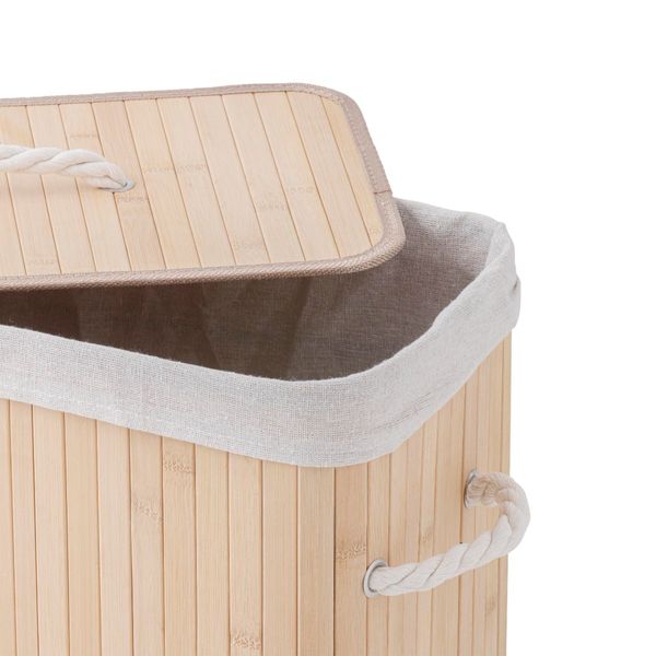 Bamboo skittentøyskurv natur