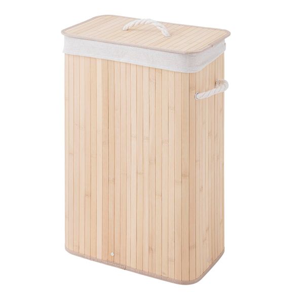 Bamboo skittentøyskurv natur