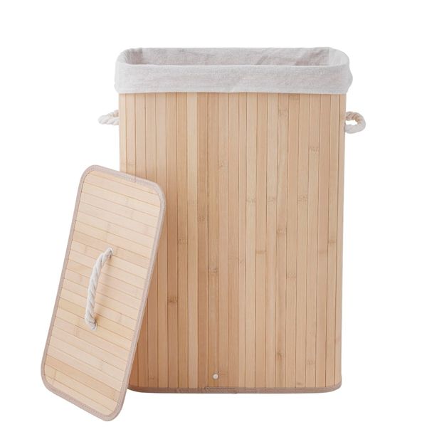 Bamboo skittentøyskurv natur