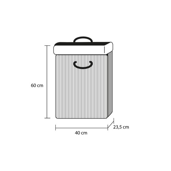 Bamboo skittentøyskurv natur
