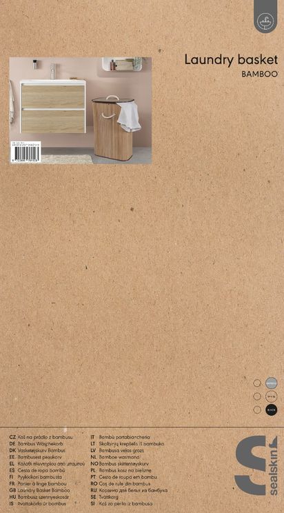 Bamboo skittentøyskurv natur