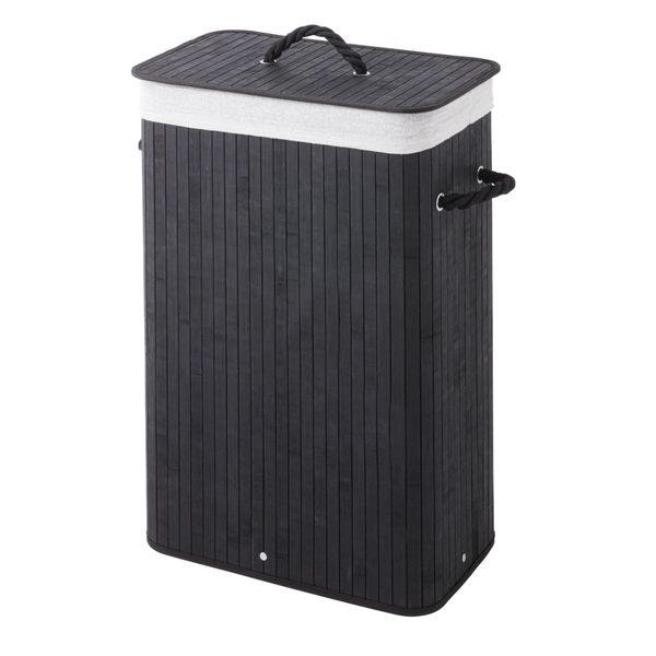 Bamboo skittentøyskurv sort