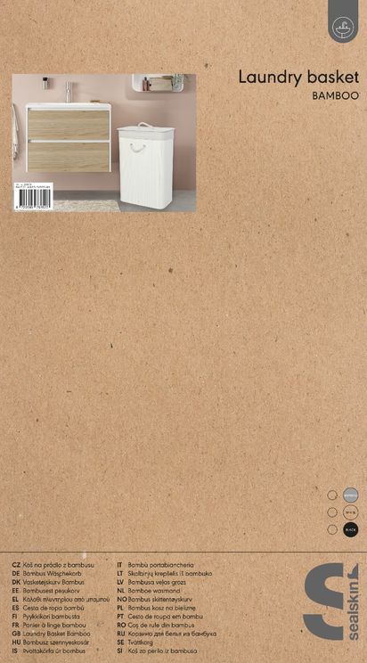 Bamboo skittentøyskurv hvit