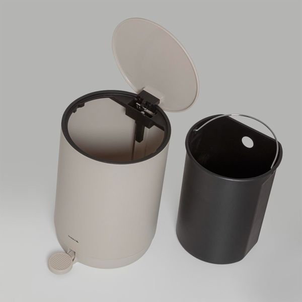 Mind avfallsbøtte 5L gråbeige