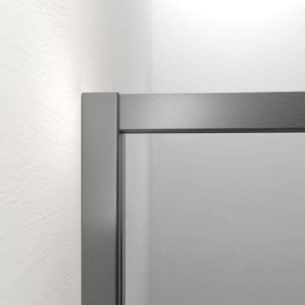 Contour Skyvedør med sidevegg 140x90x200 cm matt grå