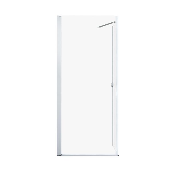 Hooked Svingdør med sidevegg 90x90 krom